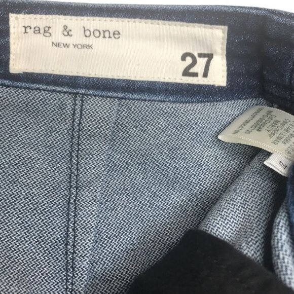 rag & bone Racer Zip-Front Denim Mini Skirt Zip Pockets Size 27 - Picture 8 of 15